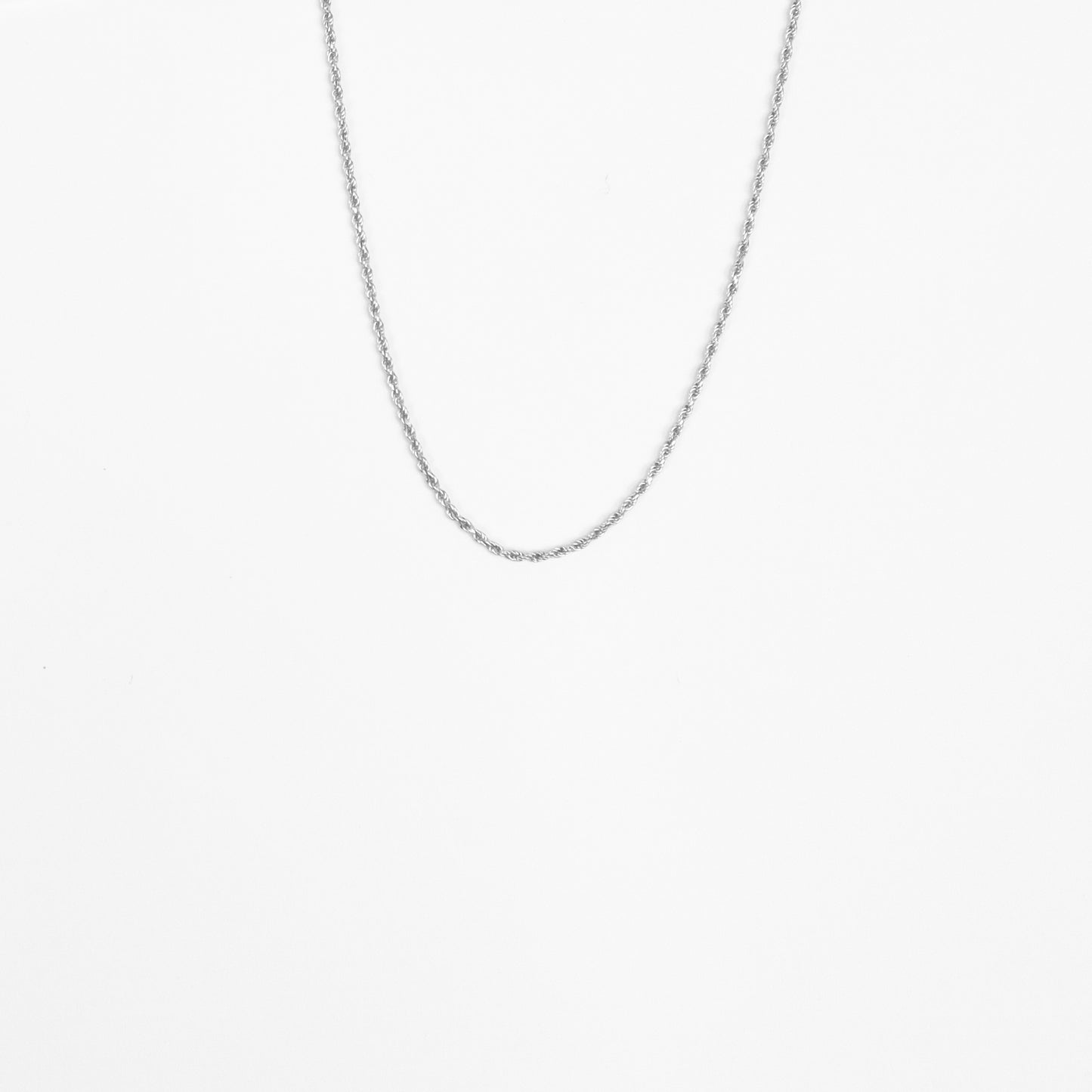 2mm Diamond-Cut Rope Chain Necklace