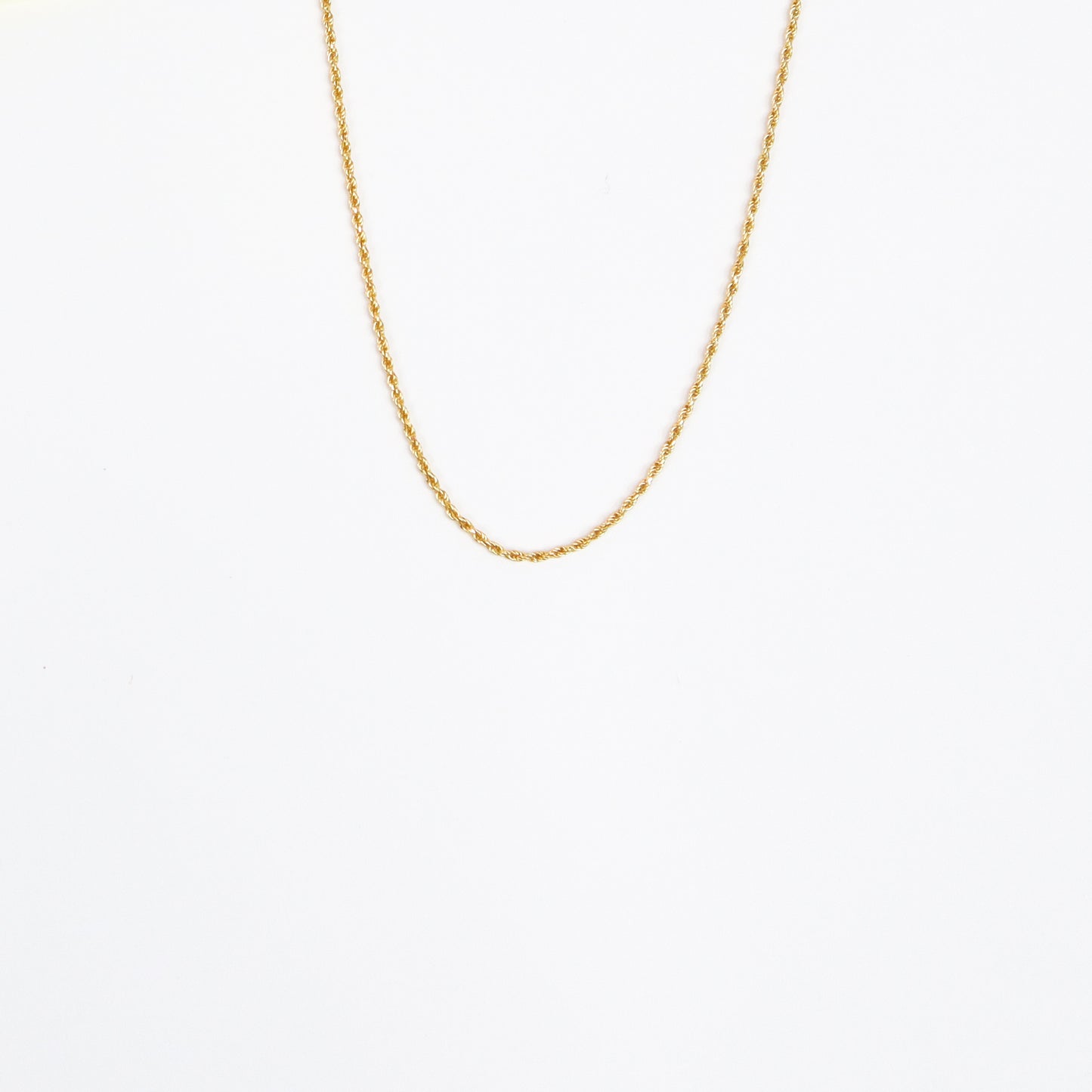 2mm Diamond-Cut Rope Chain Necklace