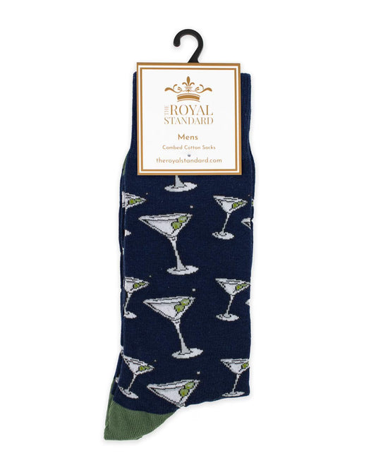 Martini Print Socks