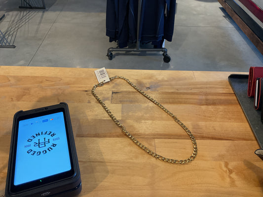 Men’s Gold Stainless Steel Figaro Link Chain Necklace