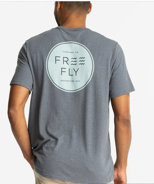 Comfort on Pocket Tee - Heather Storm Cloud