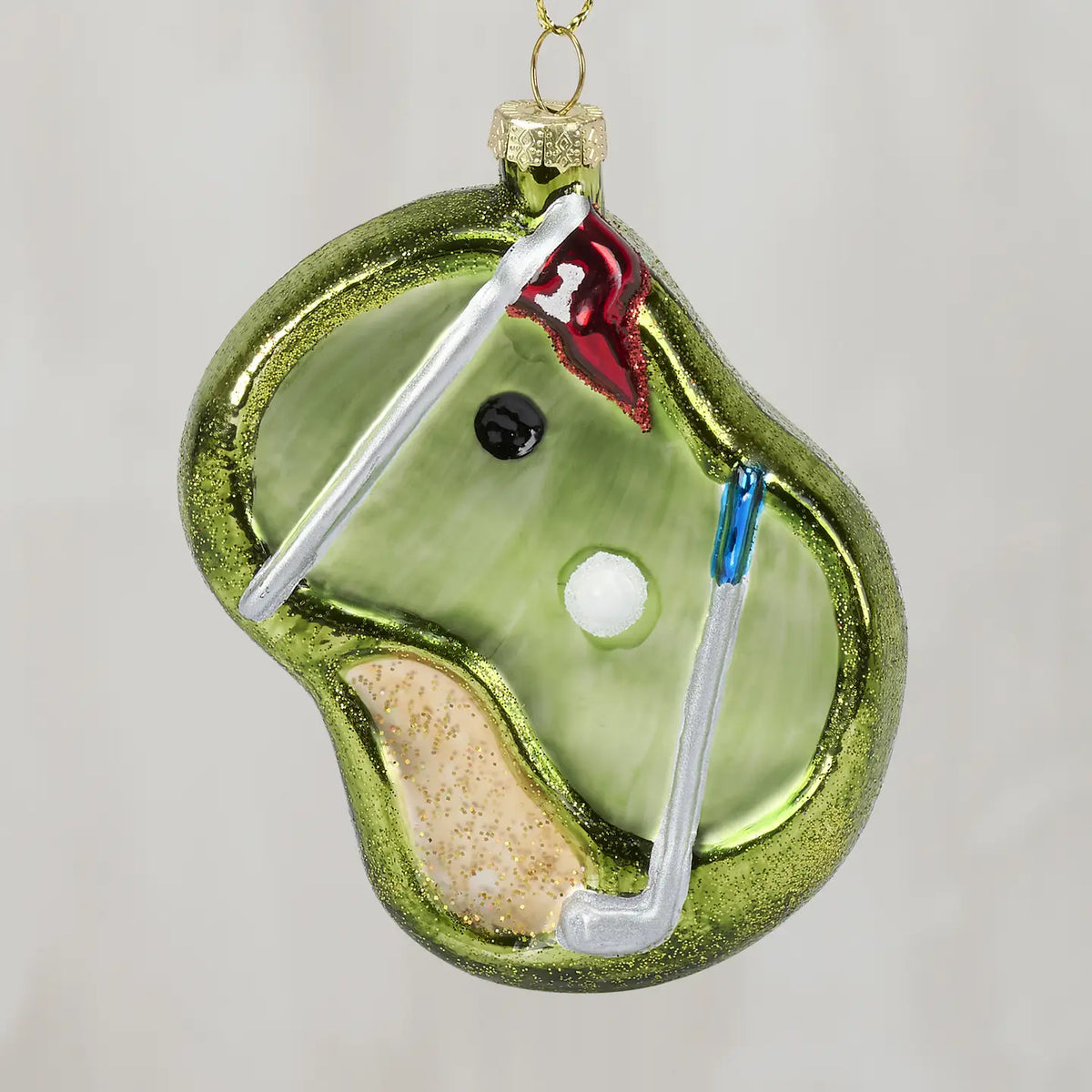 Putting Green Glass Ornament