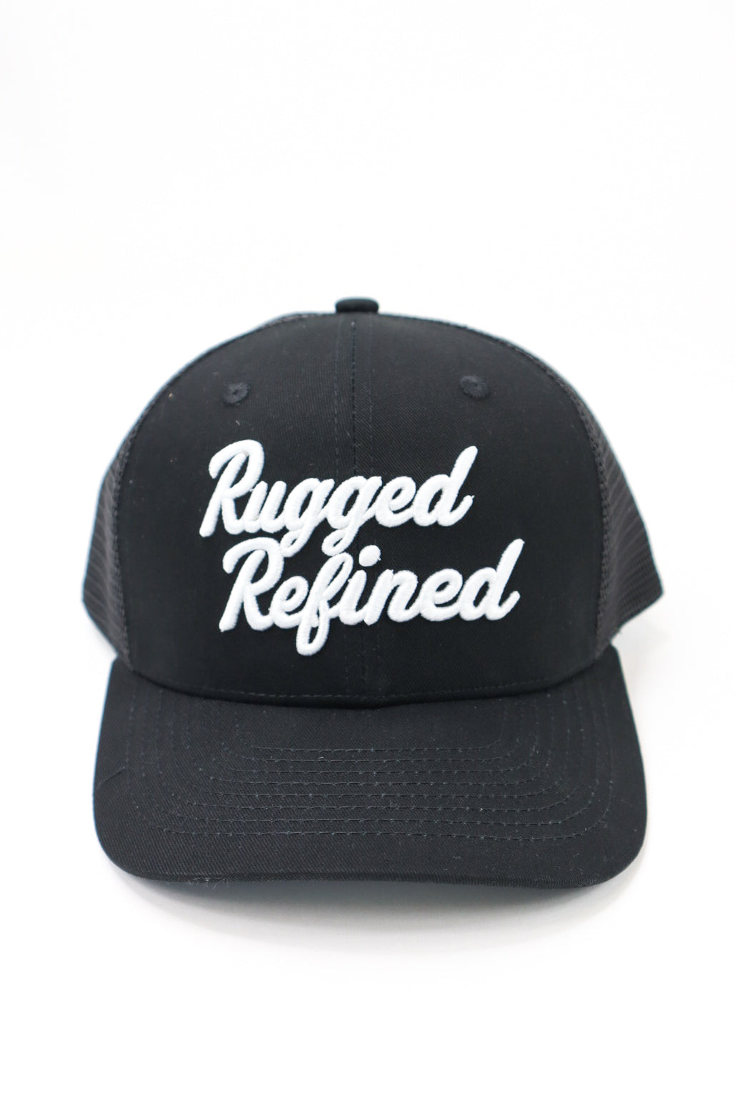 Rugged Refined Script Logo Trucker Hat