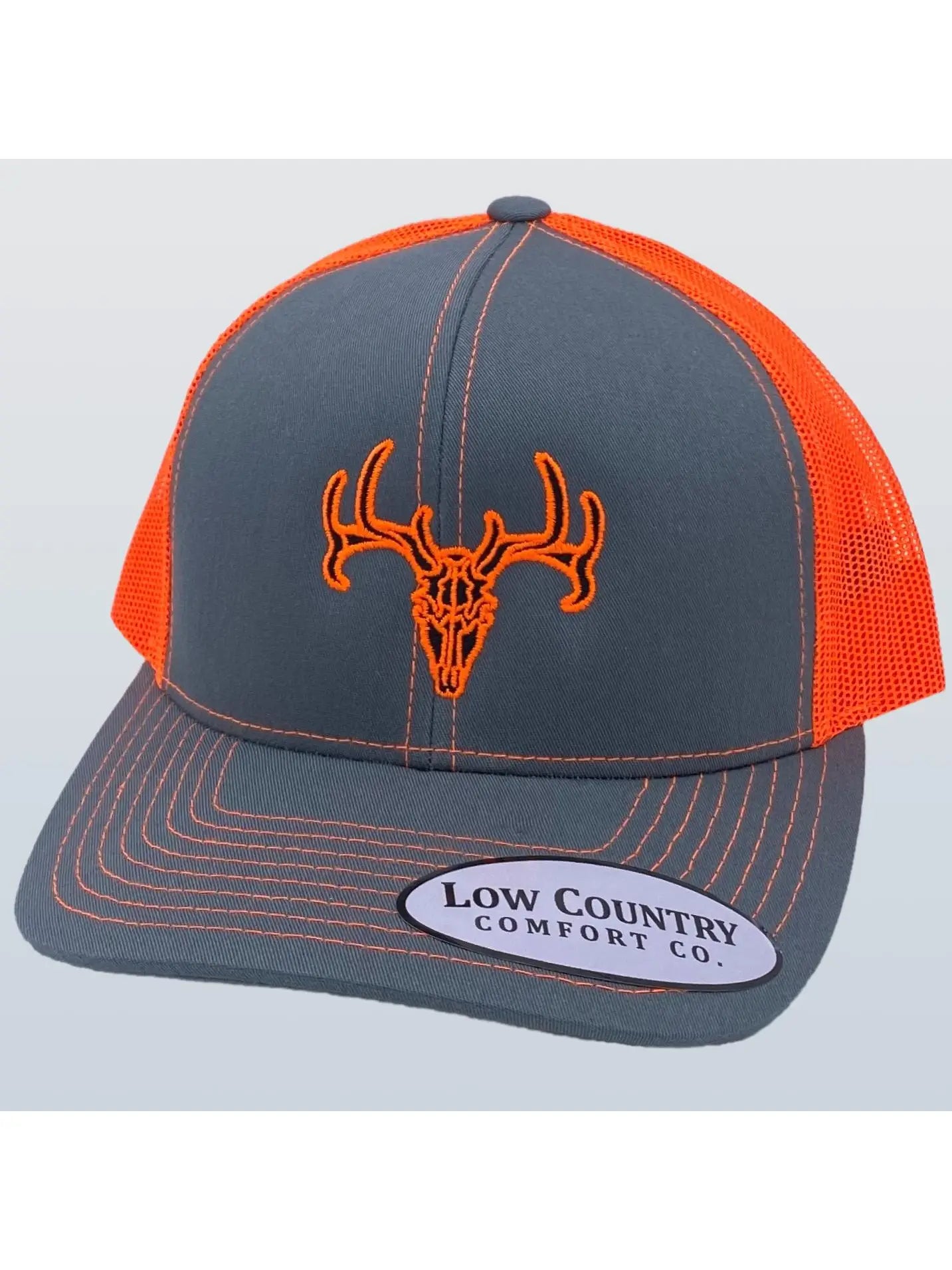 Shot Caller Deer Skull Charcoal/Neon Orange Hat