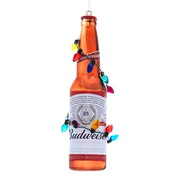 Budweiser Bottle W/Bulbs Ornament