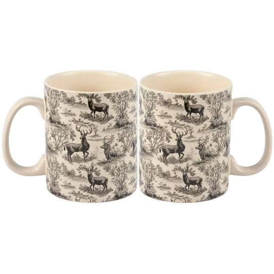 Deer Toile Mug