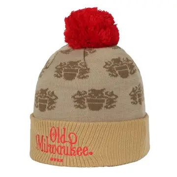 Old Milwaukee Beer Pom Watch Cap