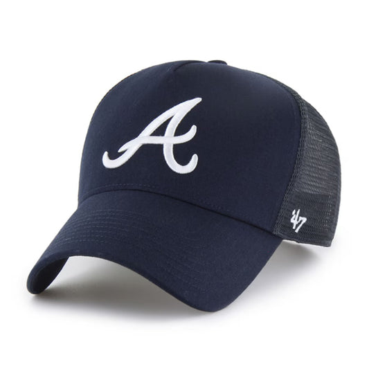 Atlanta Braves '47 Navy Ballpark Offside Trucker Hat