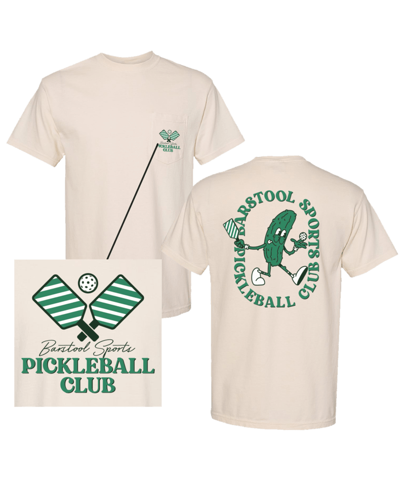 Barstool Pickleball Club Pocket Tee