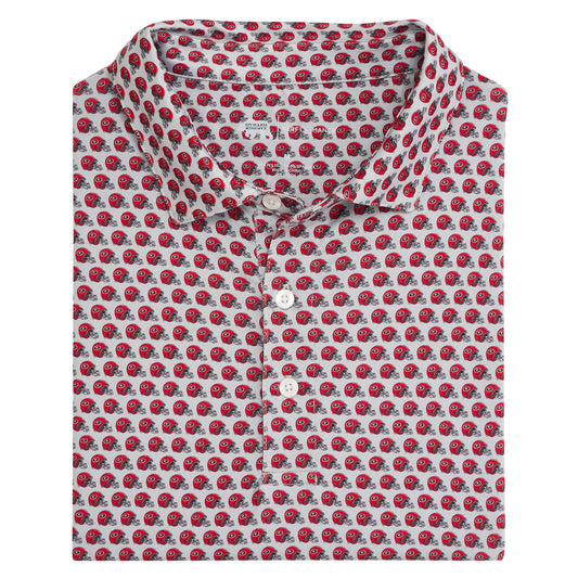 UGA Helmet Printed Onward Reserve Polo