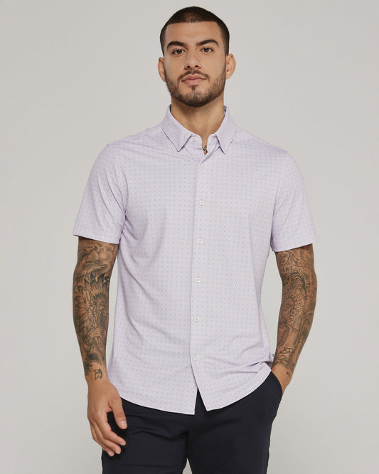 Cassian Short Sleeve Shirt Dusty Rose