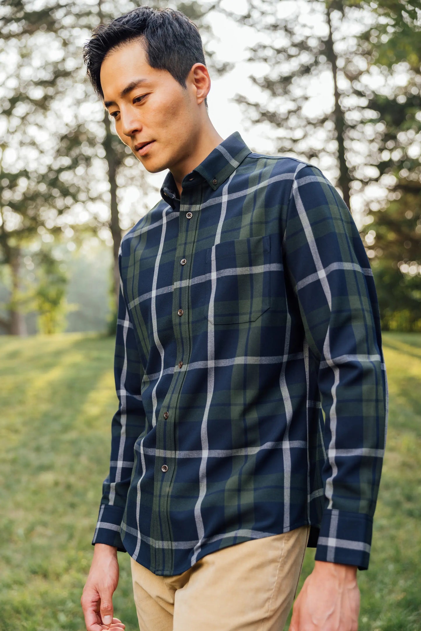 City_Flannel-_Dark Green Navy_Demetrius_Plaid