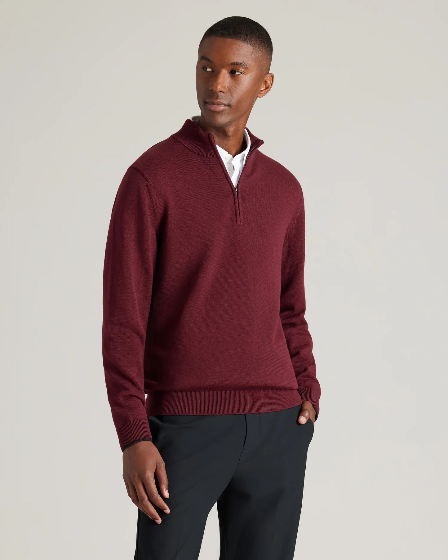 Commuter 1/4 Zip Tawny Port Red