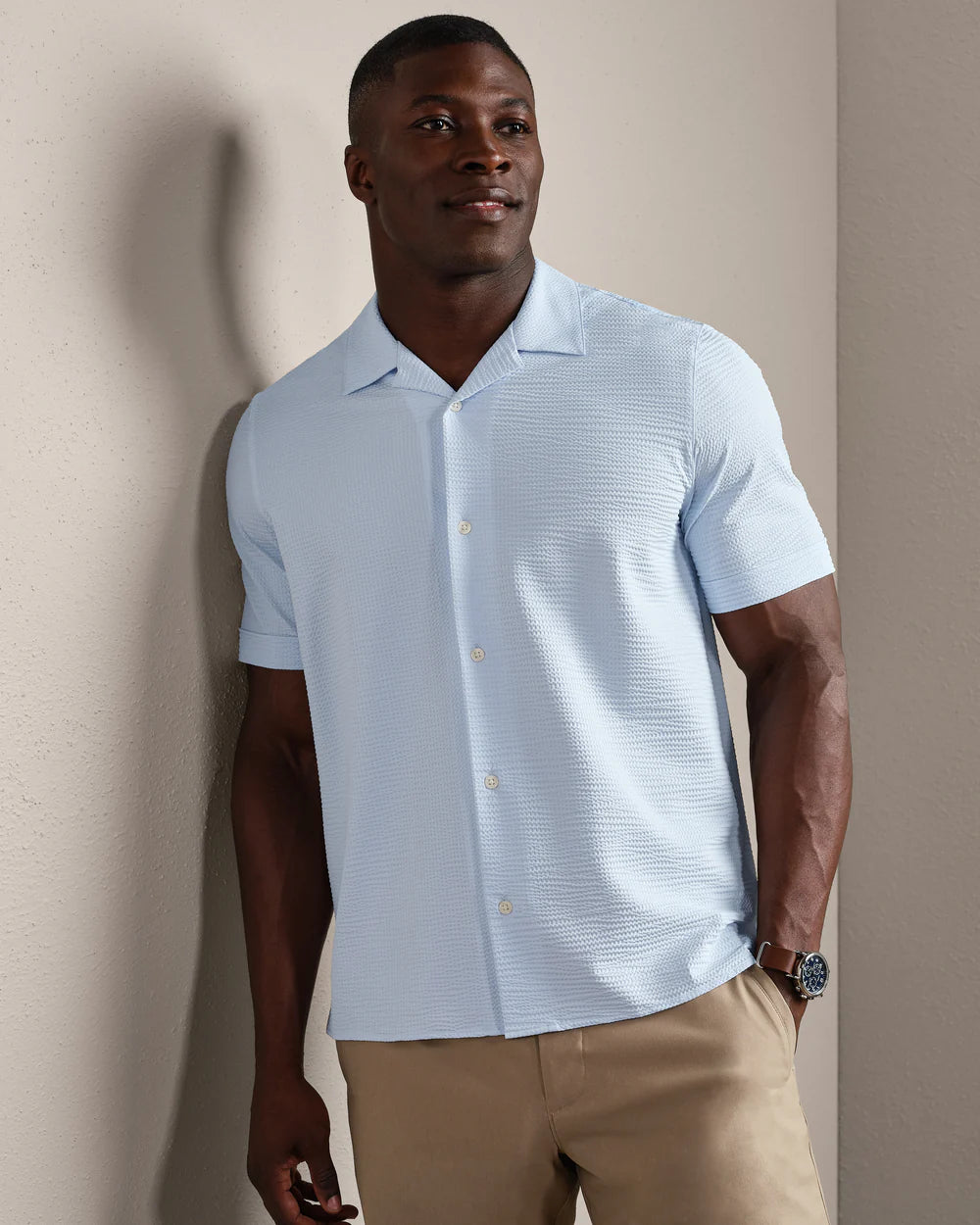 Commuter Seersucker Camp Collar Shirt - Classic
