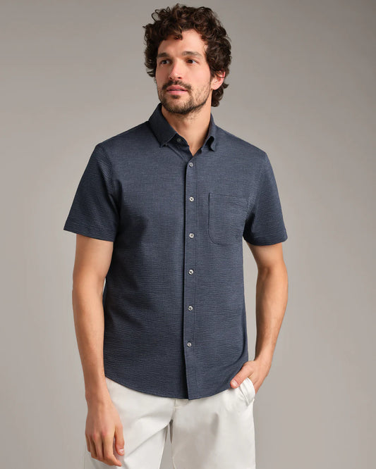 Commuter Seersucker Short Sleeve Button Down