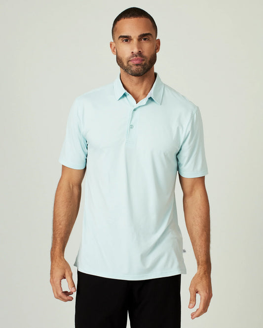 Core Polo Heather Seafoam