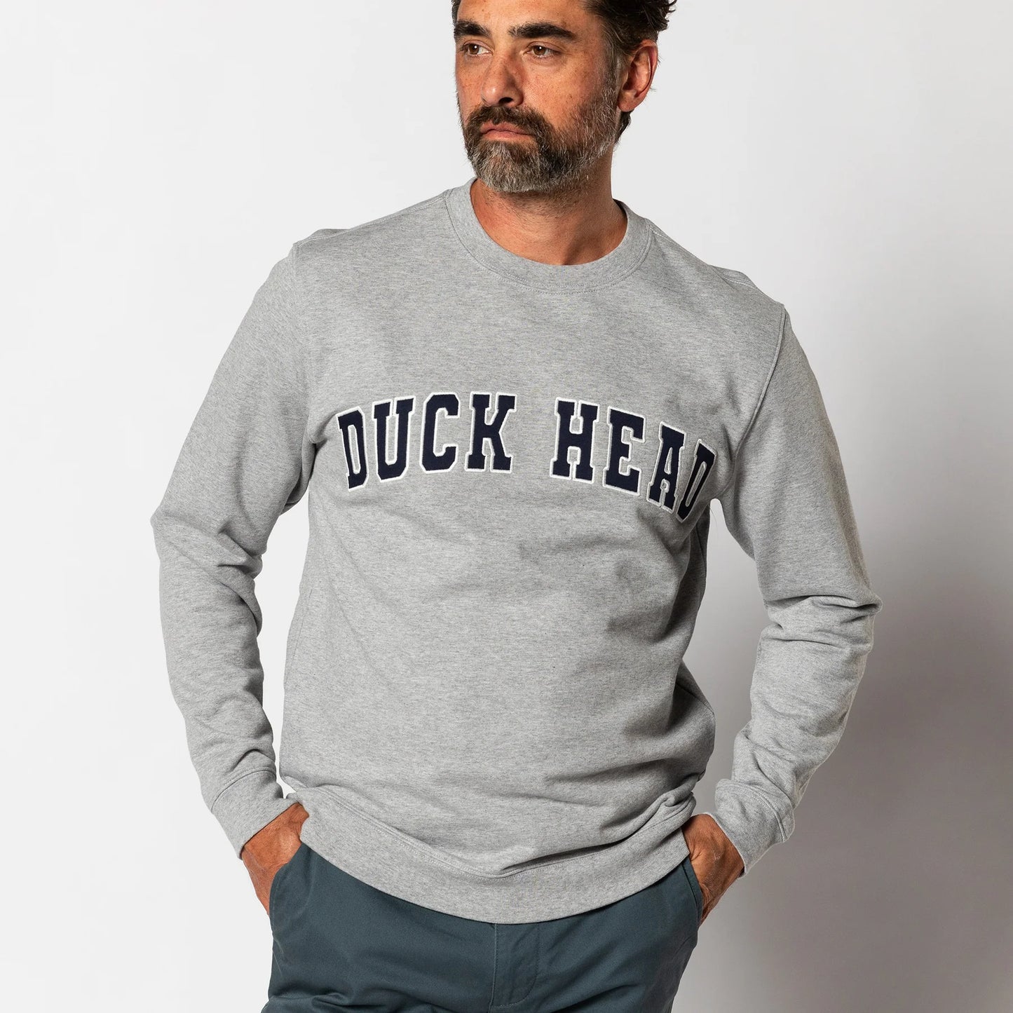Duck Head Appliqué Crewneck Sweater