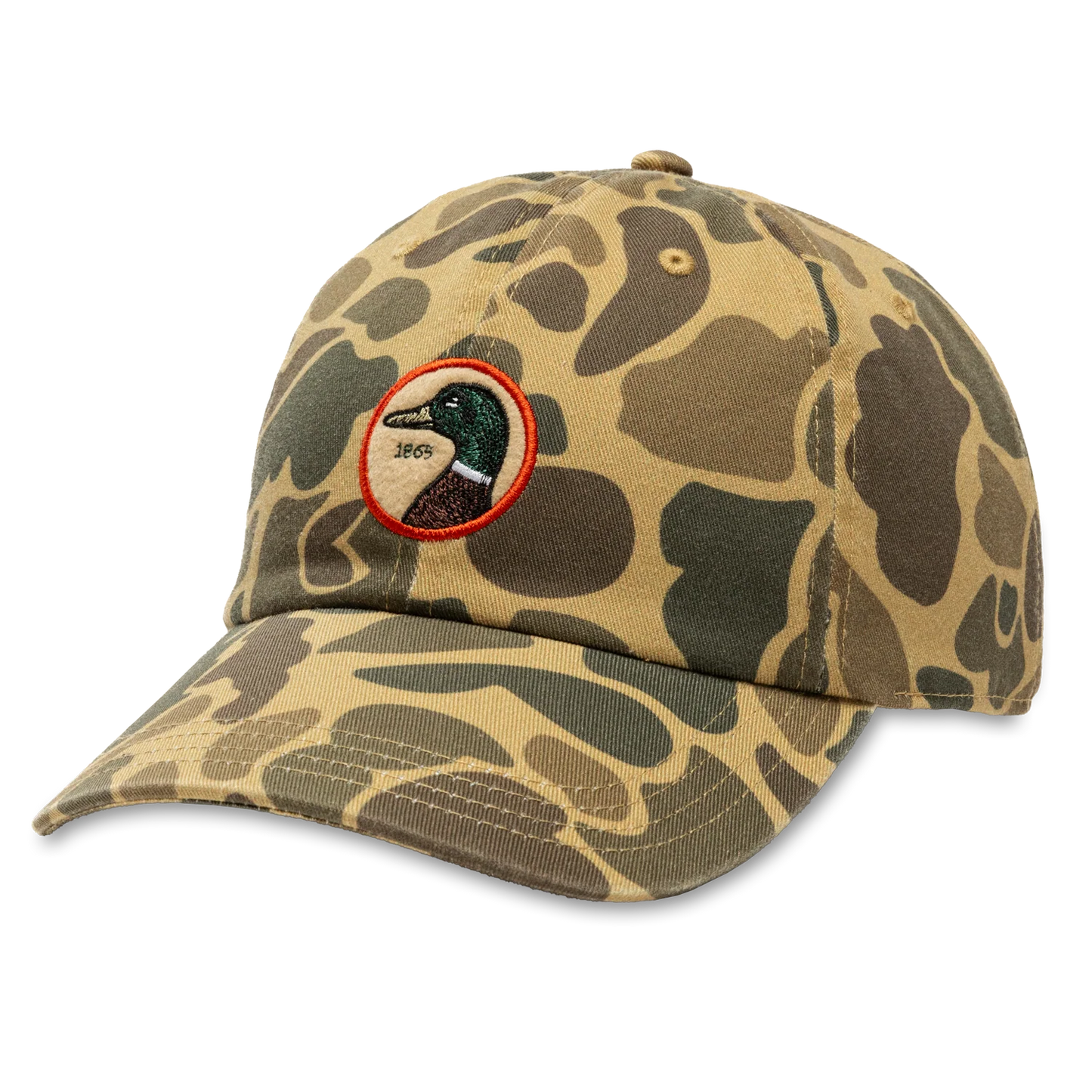Duck Head Circle Patch Twill Hat in camo