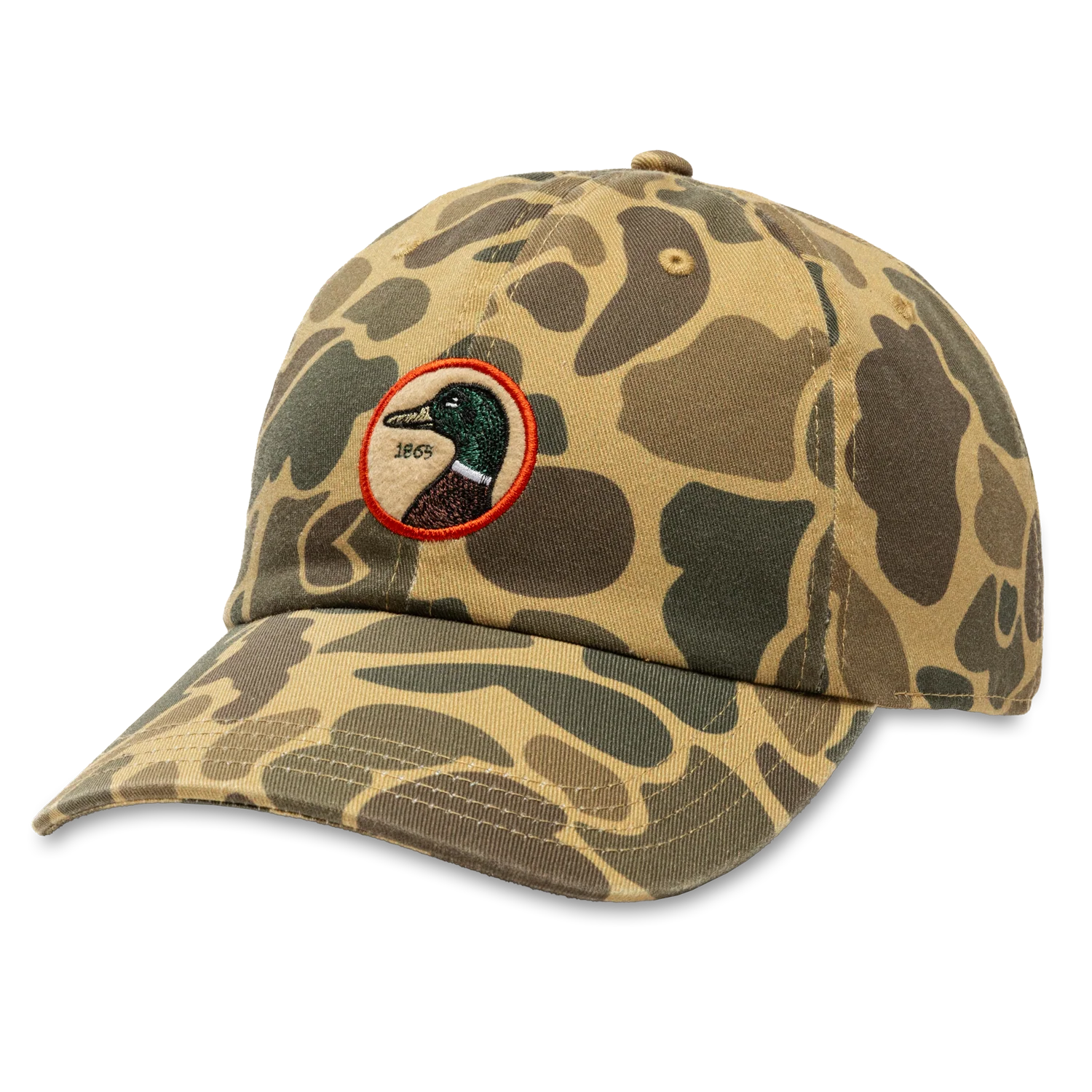 Duck Head Circle Patch Twill Hat in camo