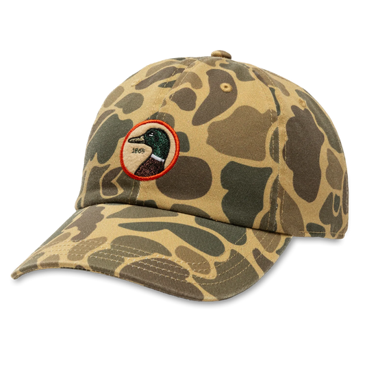 Duck Head Circle Patch Twill Hat in camo