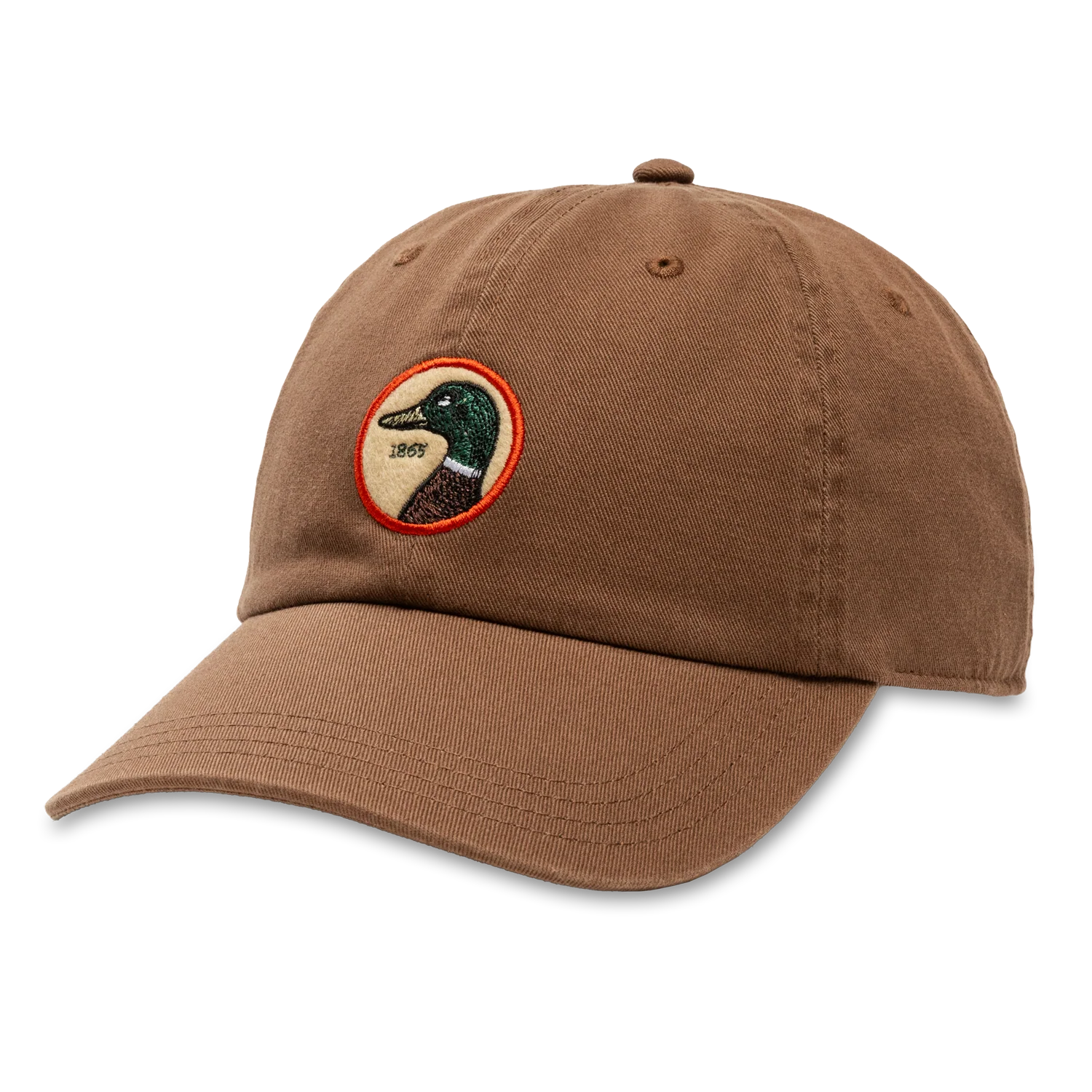 Duck Head Circle Patch Twill Hat in dark earth