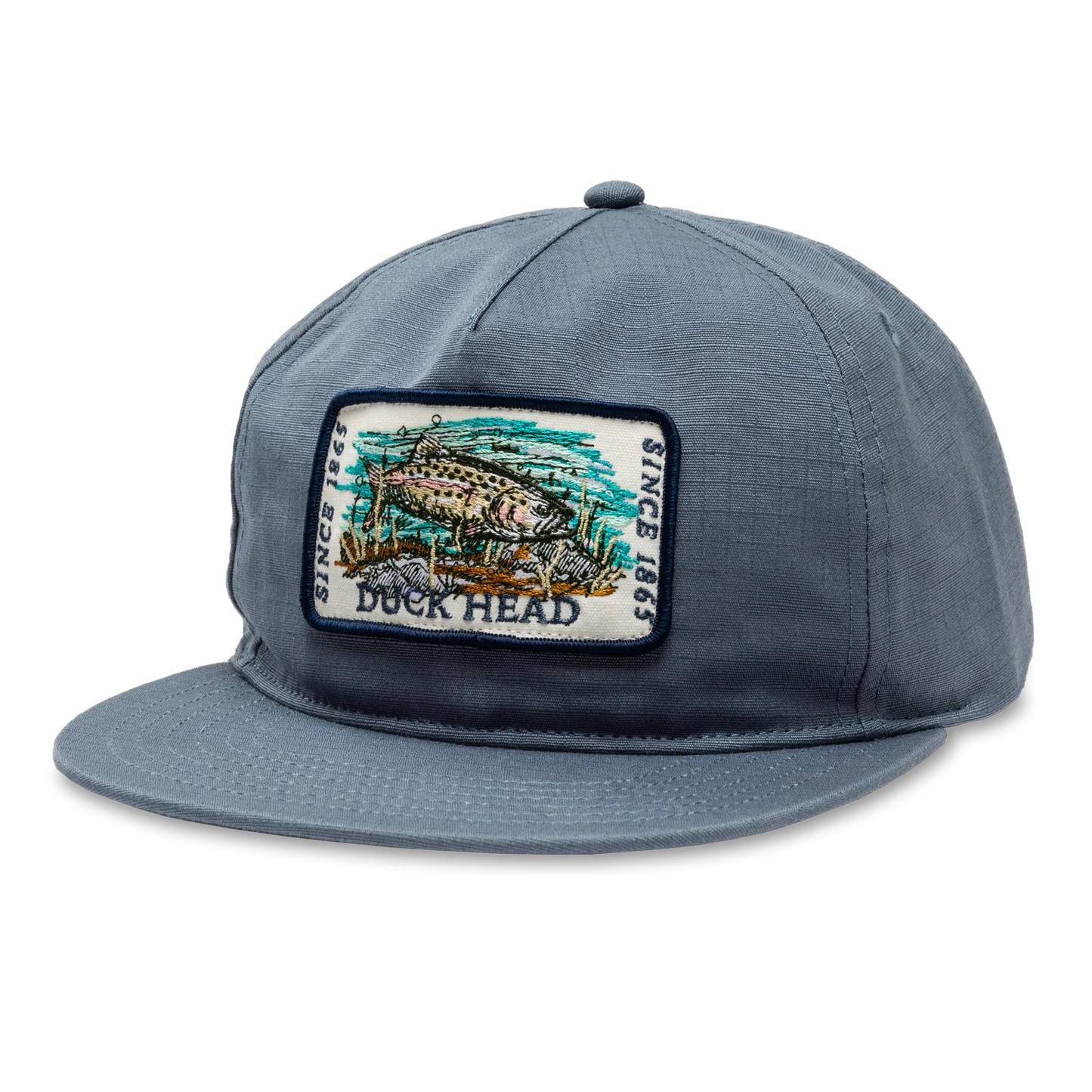 Duck Head Ripstop Unstructured 5-Panel Hat in shadow blue