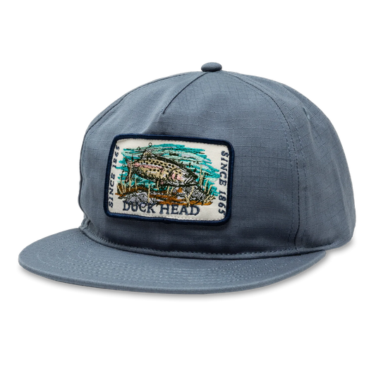 Duck Head Ripstop Unstructured 5-Panel Hat in shadow blue