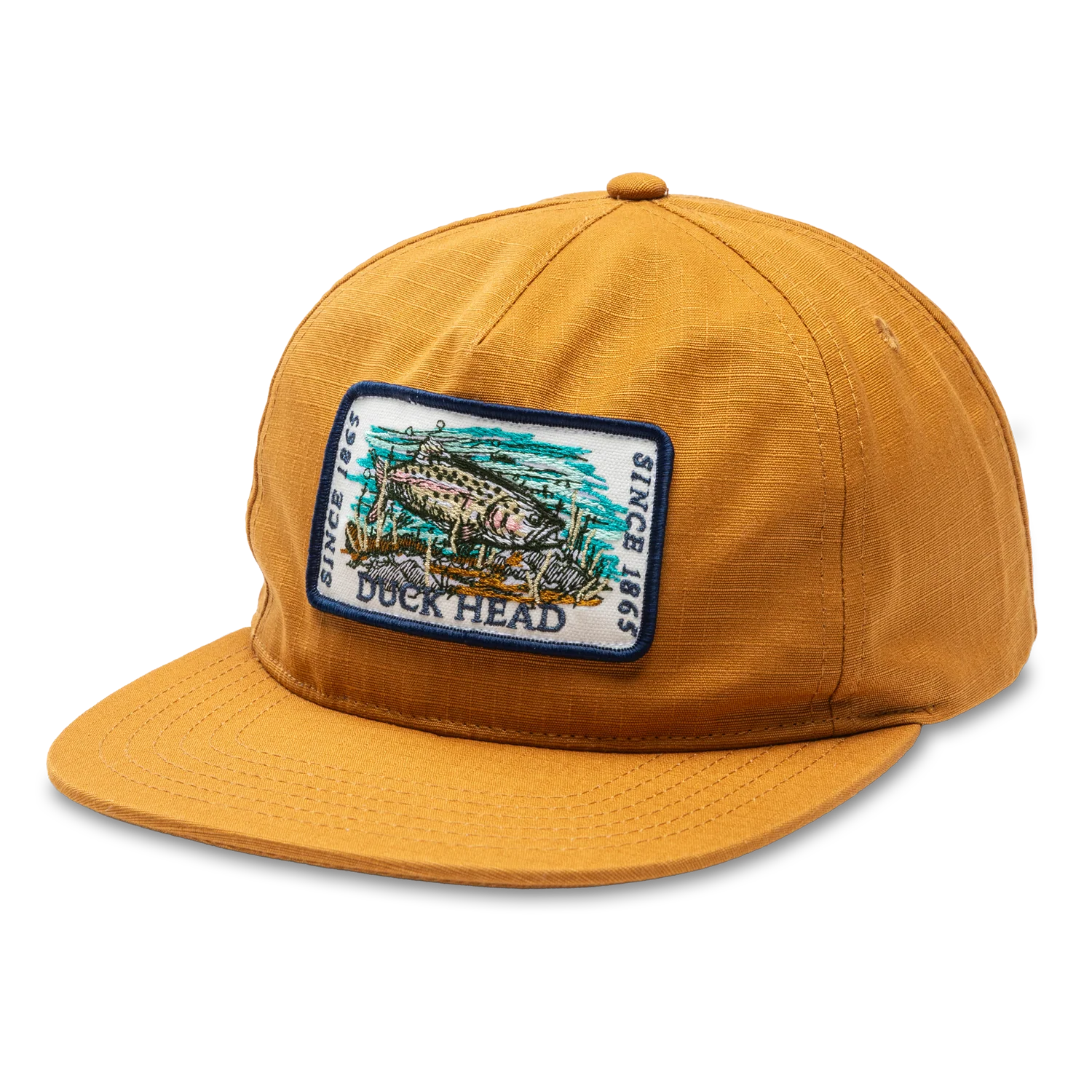 Duck Head Ripstop Unstructured 5-Panel Hat in harvest spice