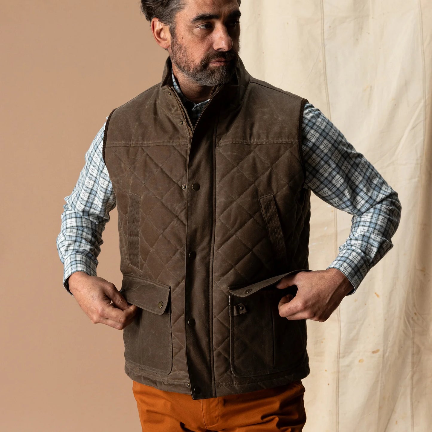 Waxed Duck Canvas Quilted Vest