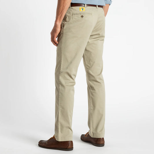 Classic Fit Gold School Chino Pants - Khaki Gold Patch