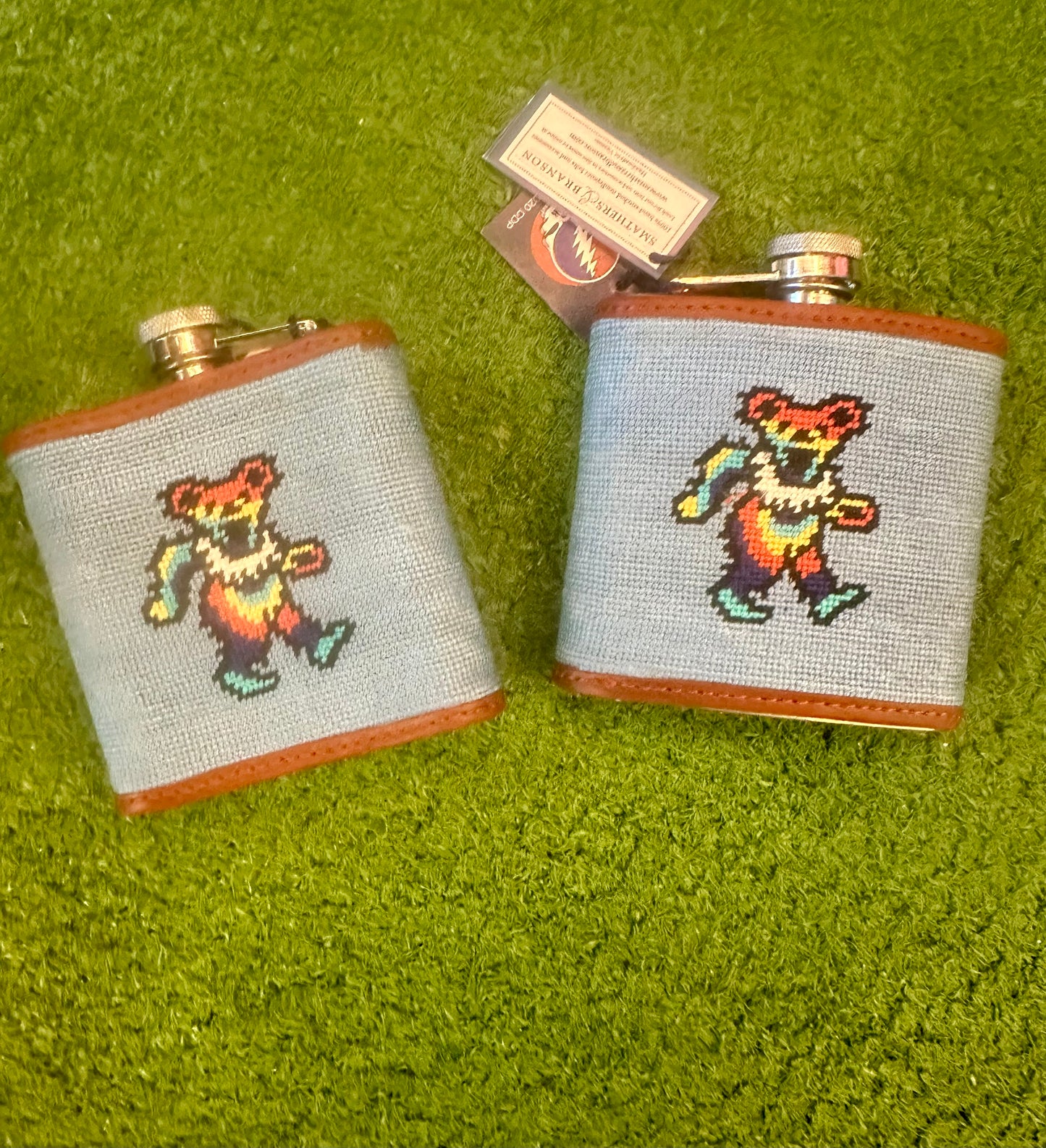 Needlepoint Flask