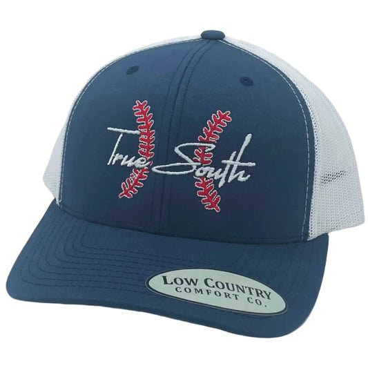 Discover the True South Baseball Navy/White from Riverbed Threads, a veteran-owned brand renowned for its superior quality apparel.