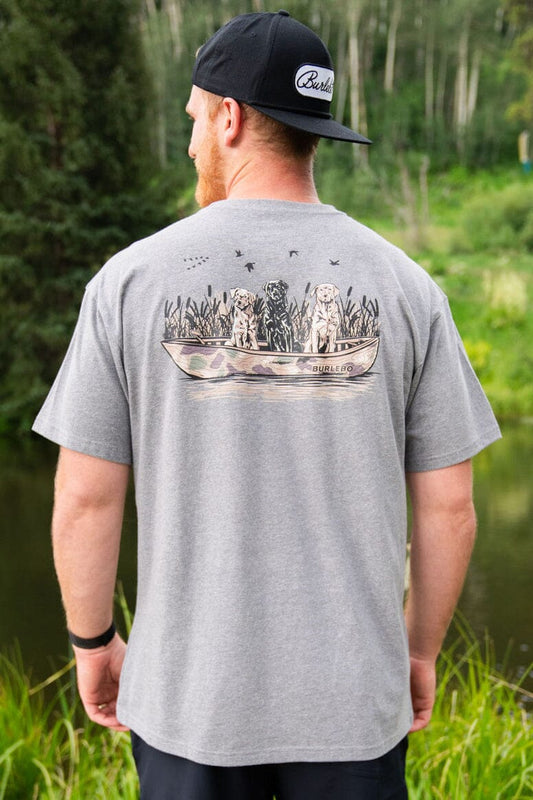 Dogs on the Boat Burlebo Dark Heather Grey T-Shirt