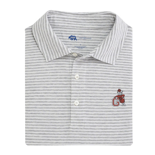 UGA G Dog Row Stripe Icon Polo