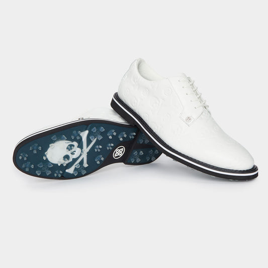 GALLIVANTER DEBOSSED SKULL & TEES LEATHER GOLF SHOE