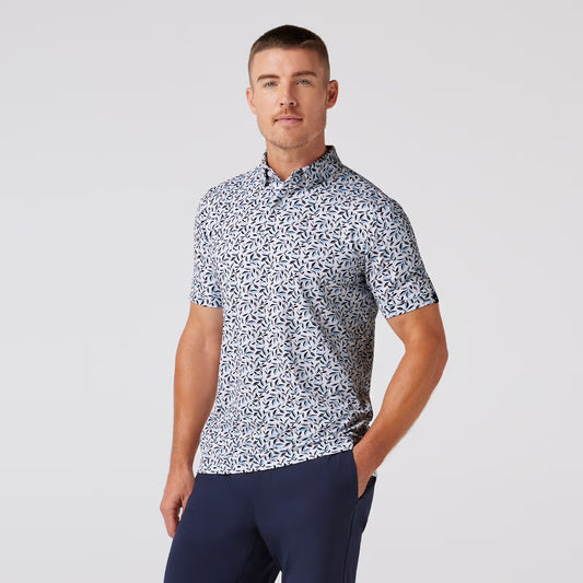 Halyard SS Polo - White Foliage