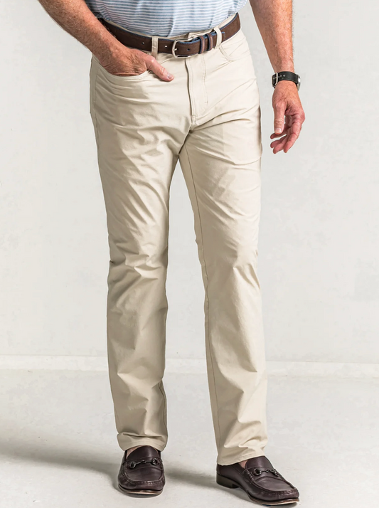 Harris golf five pocket pants stone