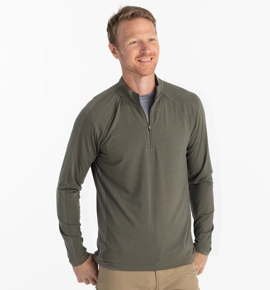Men’s Bamboo Flex Quarter zip - Fatigue
