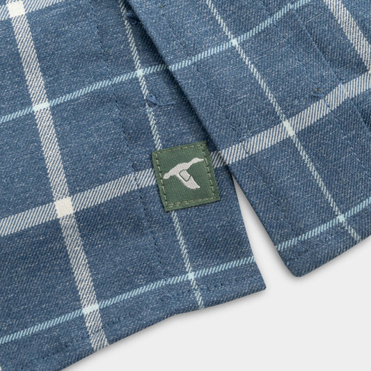 Gen Teal Untucked Performance Flannel - Stonewash Sawyer