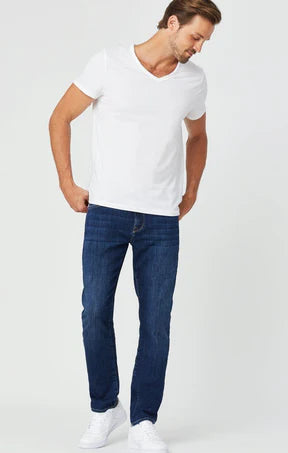 Mavi Matt Dark Feather Blue Relaxed Straight