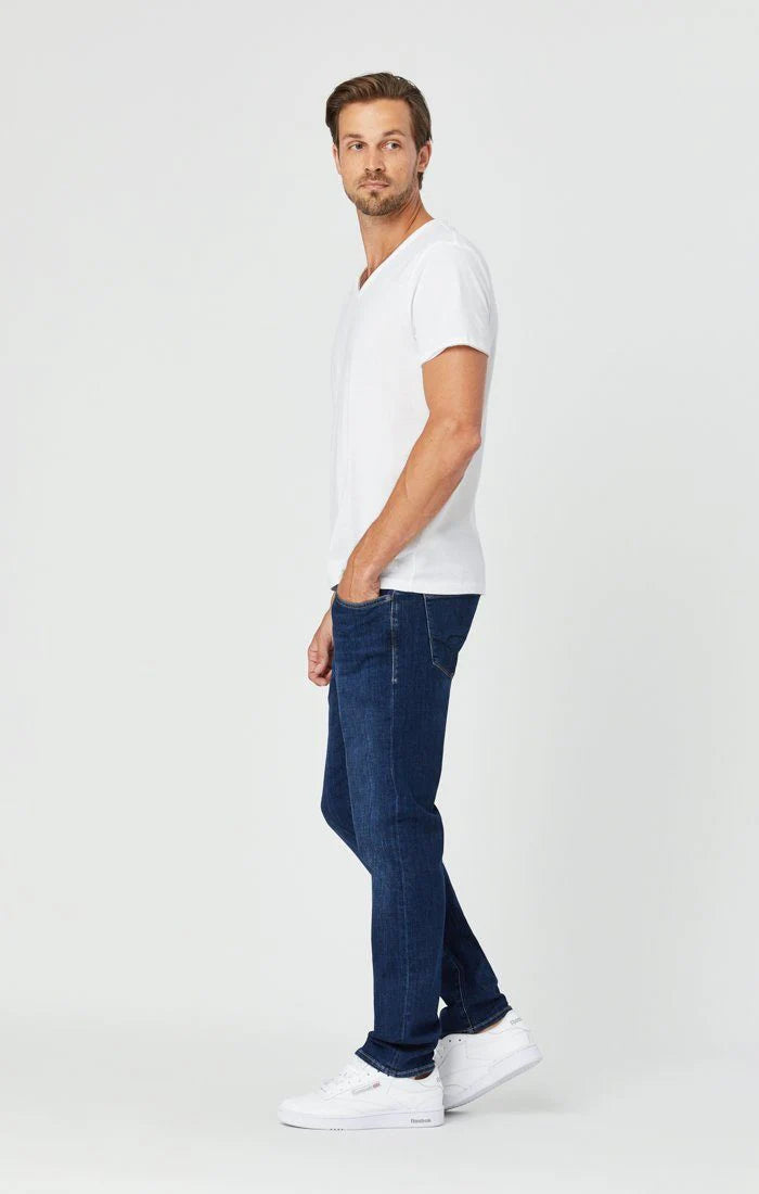 Mavi Matt Dark Feather Blue Relaxed Straight