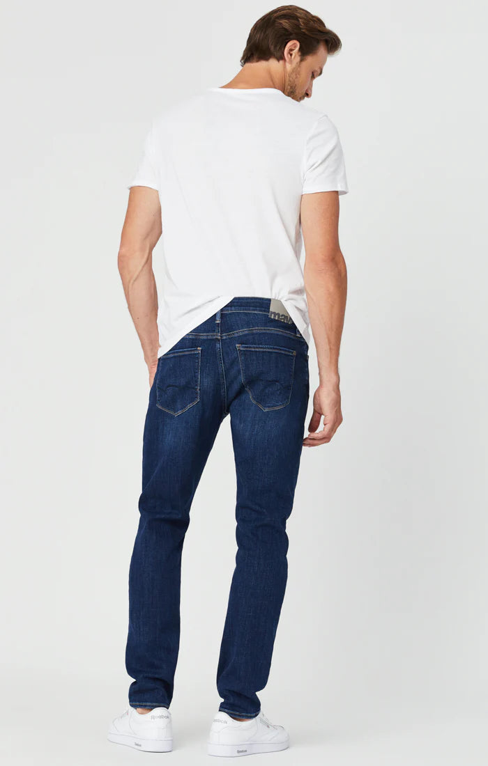Mavi Matt Dark Feather Blue Relaxed Straight