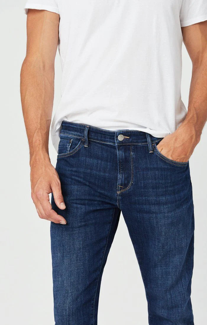 Mavi Matt Dark Feather Blue Relaxed Straight