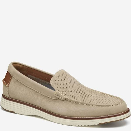 Upton Perfed Venetian Loafer - Taupe Nubuck