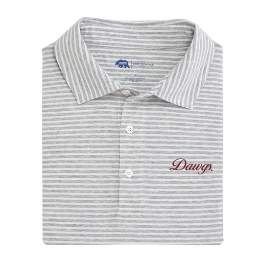 Dawgs Vintage Script Row Stripe Polo