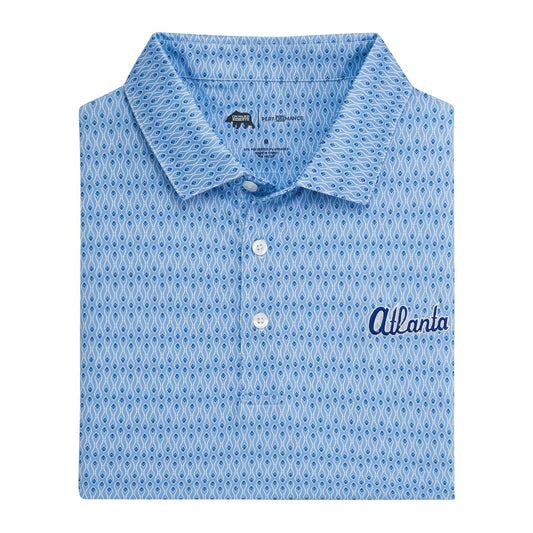 Atlanta Braves Retro Feather Printed Performance Polo