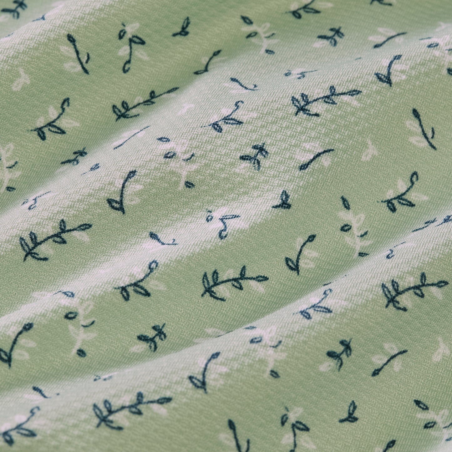 Pale Green Floral+Fauna
