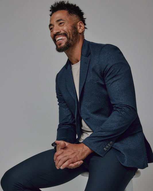 Navy Textured Blazer