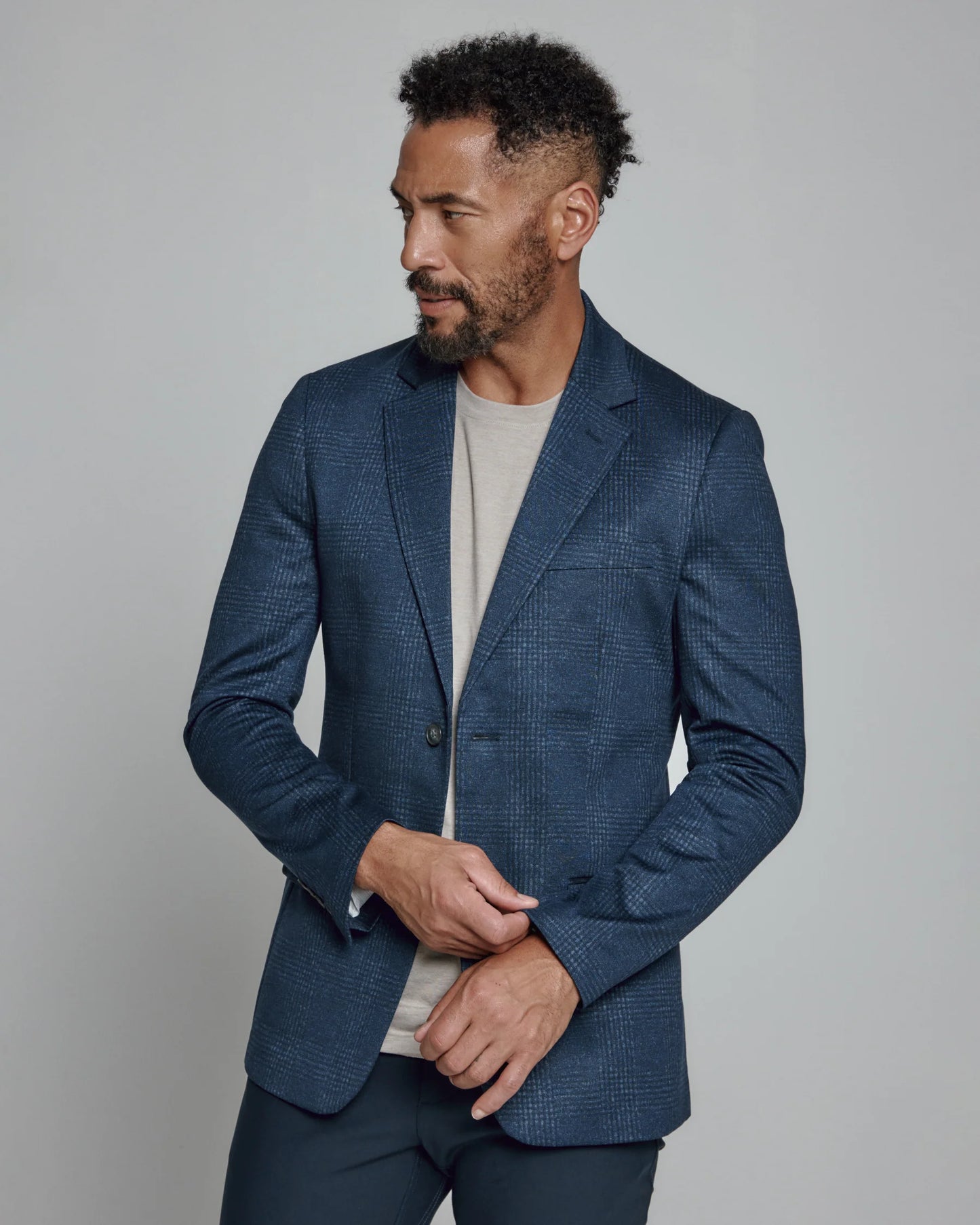 Navy Textured Blazer