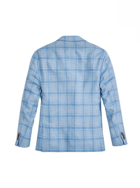 Draco Delicate Blue Plaid Sport Coat